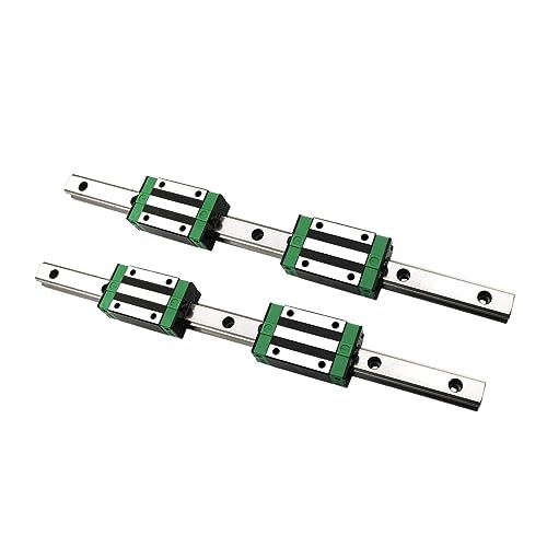 Linearschiene, 2PCS HGR15 Quadratische Linearführungsschiene + 4PCS HGH15CA Gleitblockwagen For CNC-Fräsergravur für CNC-Fräsmaschinen(250mm) von BINGNU