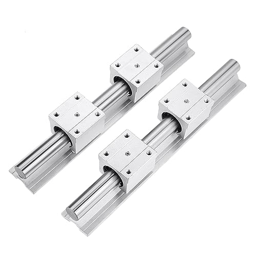 Linearschiene, 2PCS SBR12 Linearführungsschiene Länge 300 1000 1500 mm mit 4PCS SBR12UU Linearlagerblock CNC für CNC-Fräsmaschinen(200mm) von BINGNU