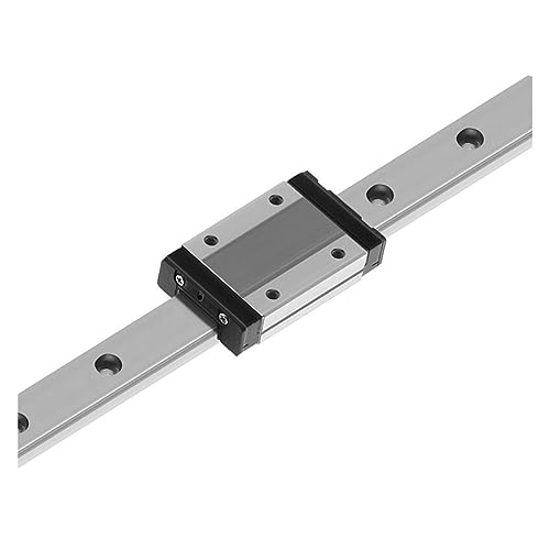 Linearschiene, 300 350 400 450 500 600 Mm Miniatur-Linearschienenschlitten 1 Stück MGN7 Linearführung + 1 Stück Schwarzer SS-Wagen für CNC-Fräsmaschinen(MGN7H,300mm) von BINGNU