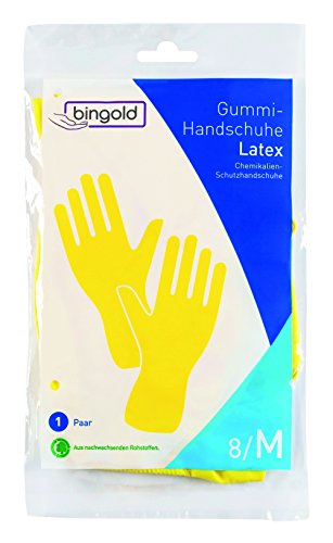 BINGOLD Latex Schutzhandschuhe gelb 1 Paar von BINGOLD