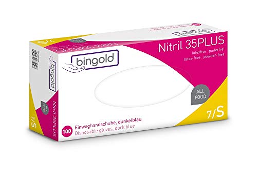 Einmalhandschuhe Nitril 35PLUS, blau, 100-er Pack Einmalhandschuhe Nitril 35PLUS, blau, 100-er Pack von BINGOLD