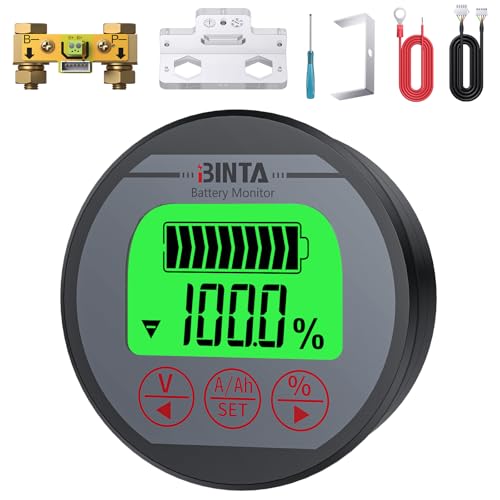 BINTA Batteriemonitor Tester Voltmeter Amperemeter 8-120V 0-150A Hintergrundbeleuchtung wasserdicht LCD-Anzeige für Auto Wohnwagen Motorboot Wohnmobil Golfwagen BINTA Batteriemonitor Tester Voltmeter Amperemeter 8-120V 0-150A Hintergrundbeleuchtung wasserdicht LCD-Anzeige für Auto Wohnwagen Motorboot Wohnmobil Golfwagen von BINTA
