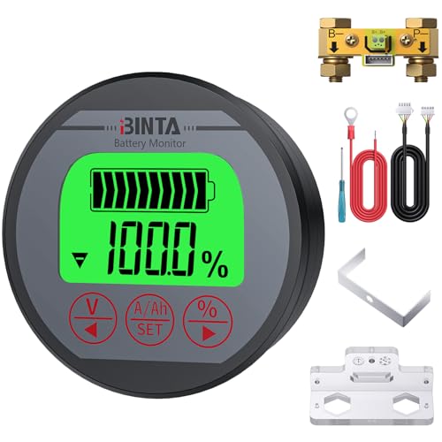 BINTA Batteriemonitor Tester Voltmeter Amperemeter 8-120V 0-500A Hintergrundbeleuchtung wasserdicht LCD-Anzeige für Auto Wohnwagen Motorboot Wohnmobil Golfwagen BINTA Batteriemonitor Tester Voltmeter Amperemeter 8-120V 0-500A Hintergrundbeleuchtung wasserdicht LCD-Anzeige für Auto Wohnwagen Motorboot Wohnmobil Golfwagen von BINTA