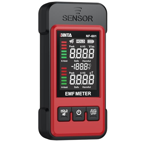 BINTA EMF-Messgerät 2 in 1 EF/MF Digitale Strahlungsdetektor für Elektromagnetische Felder mit Akustischer Alarm Farbbildschirm Strahlungszähler 1~1999 V/m EMF-Detektor für Küche Büro Fabrik BINTA EMF-Messgerät 2 in 1 EF/MF Digitale Strahlungsdetektor für Elektromagnetische Felder mit Akustischer Alarm Farbbildschirm Strahlungszähler 1~1999 V/m EMF-Detektor für Küche Büro Fabrik von BINTA
