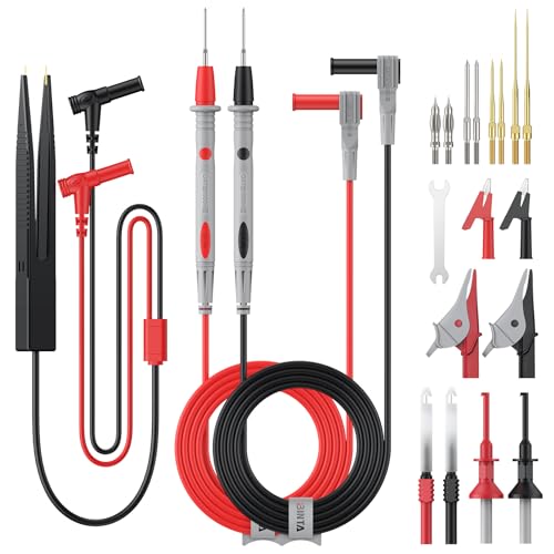 BINTA Multimeter Messleitungen Set 25-in-1 Multimeter Kabel Elektro-Multimeter-Testkabel mit Krokodilklemmen, Testsonde, Federgreifer, Bananenstecker für Spannungskreistester von BINTA
