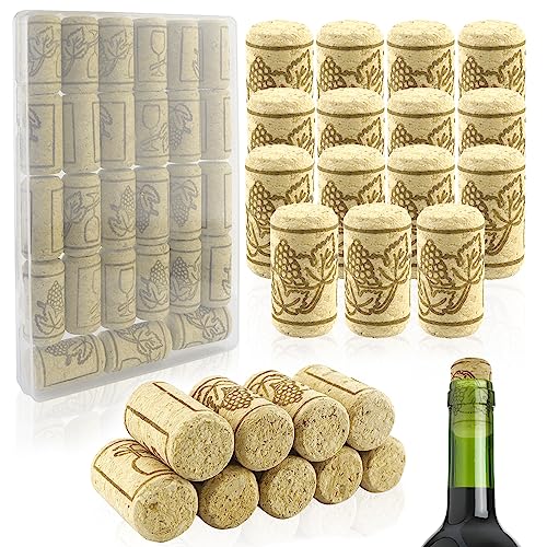 Weinkorken Korken zum Basteln Korkstopfen Bastelkorken Flaschenkorken Naturkorken Sektkorken Wine Cork Stopper für Weinbierflasche Basteln Dekorieren DIY 27 Stück (20 * 38mm) von BINYI