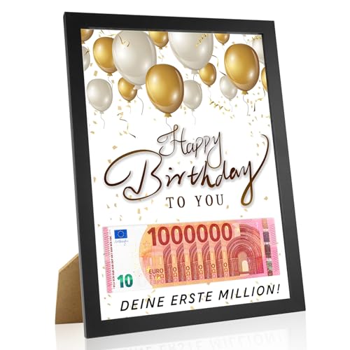 Geldgeschenk Geburtstag Geschenk Geldgeschenke Verpackung Lustiges Geldgeschenke Deine erste Million Kreativ Geld Verschenken Geschenkideen Bilderrahmen Geldgeschenk Happy Birthday Gift von BINYI