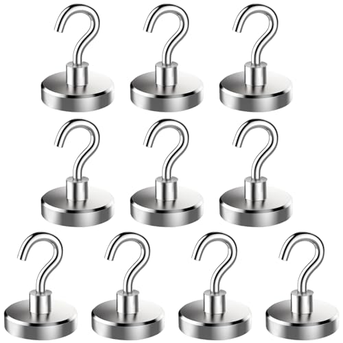 Neodym Magnete Magnethaken Extra Stark 20mm Magnet mit Haken für Schlüsselbrett 10 Stück Magneten Starker Halt Magnethalter 12kg Magnetische Hook Magnetischer für Schlüsselhalter Kühlschränke (E20 mm) Neodym Magnete Magnethaken Extra Stark 20mm Magnet mit Haken für Schlüsselbrett 10 Stück Magneten Starker Halt Magnethalter 12kg Magnetische Hook Magnetischer für Schlüsselhalter Kühlschränke (E20 mm) von BINYI