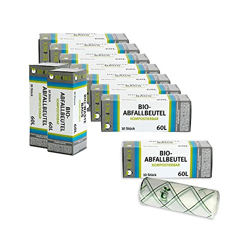 10er SET 60 L Abfallbeutel 10er Pack/Müllbeutel/Mülltüte/Biobeutel/Kompostbeutel / Bio4Pack 10er SET 60 L Abfallbeutel 10er Pack/Müllbeutel/Mülltüte/Biobeutel/Kompostbeutel / Bio4Pack von BIO4PACK