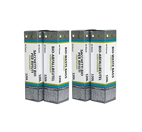 120 Liter Abfallbeutel Biomüllbeutel Biobeutel Müllbeutel Kompostbeutel 4 Rollen á 10 Stück 120 Liter Abfallbeutel Biomüllbeutel Biobeutel Müllbeutel Kompostbeutel 4 Rollen á 10 Stück von BIO4PACK