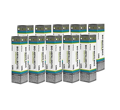 120 Liter Abfallbeutel Biomüllbeutel Biobeutel Müllbeutel Kompostbeutel 10 Rollen á 10 Stück 120 Liter Abfallbeutel Biomüllbeutel Biobeutel Müllbeutel Kompostbeutel 10 Rollen á 10 Stück von BIO4PACK