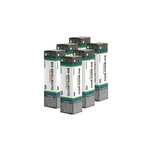 BIO4PACK Bio Abfallbeutel - Verschiedene Größen und Mengen (10 Liter, Menge: 6 Rollen) von BIO4PACK