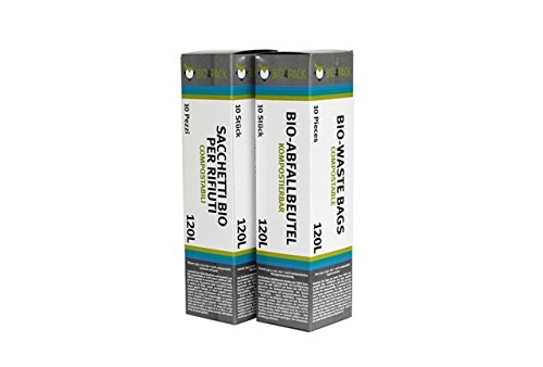 BIO4PACK Bio Abfallbeutel - Verschiedene Größen und Mengen (120 Liter, Menge: 2 Rollen) von BIO4PACK