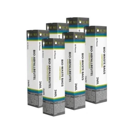 BIO4PACK Bio Abfallbeutel - Verschiedene Größen und Mengen (240 Liter, Menge: 6 Rollen) von BIO4PACK