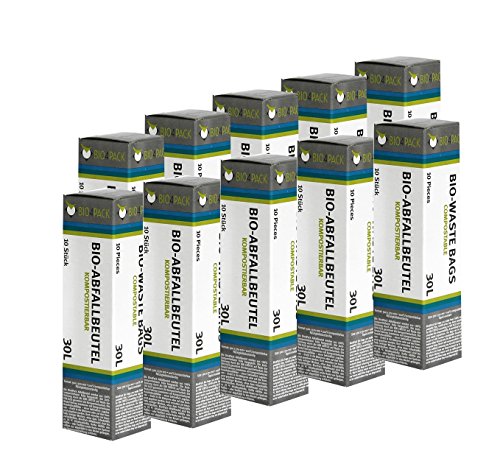 BIO4PACK Bio Abfallbeutel - Verschiedene Größen und Mengen (30 Liter, Menge: 10 Rollen) von BIO4PACK