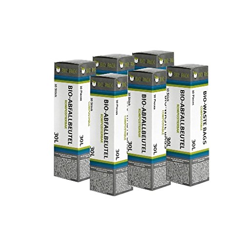 BIO4PACK Bio Abfallbeutel - Verschiedene Größen und Mengen (30 Liter, Menge: 6 Rollen) von BIO4PACK