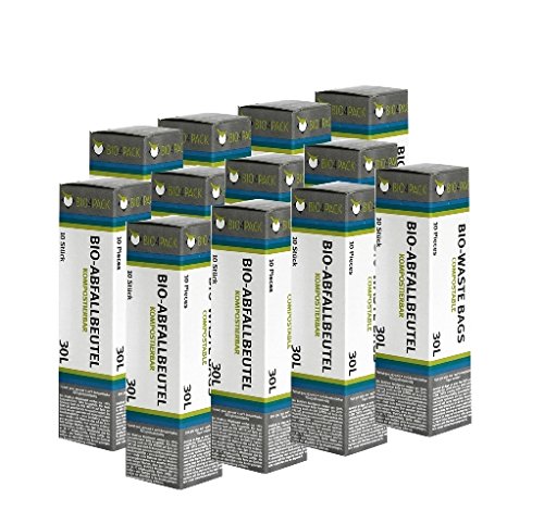BIO4PACK Bio Abfallbeutel - Verschiedene Größen und Mengen (30 Liter, Menge: 12 Rollen) von BIO4PACK