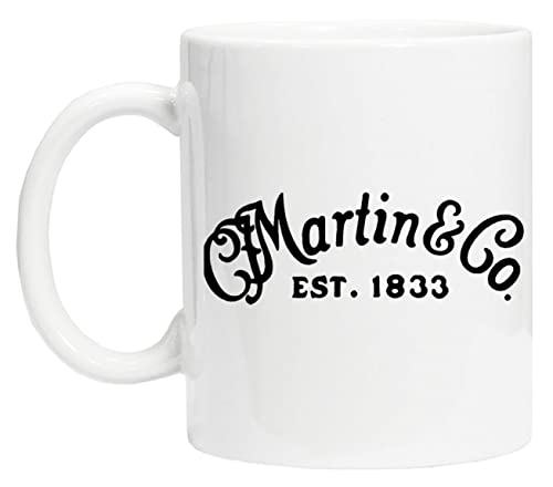 C. F. Martin Guitars Wiederverwendbare Tasse aus weißem Glas für Tee und Kaffee Coffe Cup von BIOCLOD