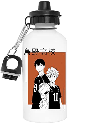 BIOCLOD Haikyuu Karasuno KageHina Wiederverwendbar Weiß Aluminium Wasserflasche Reusable White Water Bottle von BIOCLOD