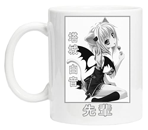 Koneko Wiederverwendbare Tasse aus weißem Glas für Tee und Kaffee Coffe Cup von BIOCLOD