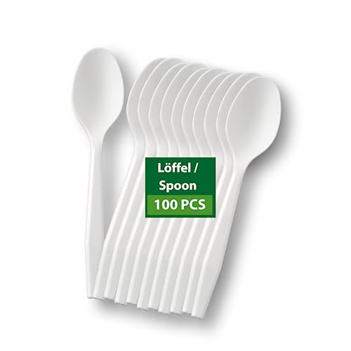 BIODORF Umweltfreundliche Mehrweg Besteck|100 Stück Kompostierbare Löffel|Plastikfrei|Biologisch abbaubar Besteck BIODORF Umweltfreundliche Mehrweg Besteck|100 Stück Kompostierbare Löffel|Plastikfrei|Biologisch abbaubar Besteck von BIODORF