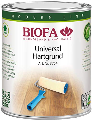 Biofa Universal Hartgrund, lösemittelhaltig - Öl Grundierung für Holz, Parkett, Kork, Fußböden, Steinfliesen (1 Liter) von BIOFA Naturfarben