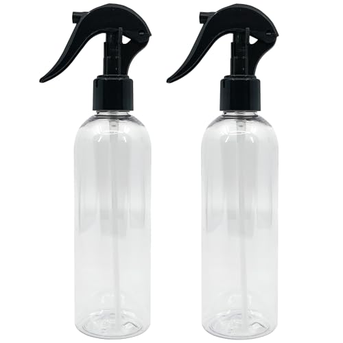 BIOHY Sprühflasche (transparent) 250 ml (2er-Set) | Chemiebeständiger Pumpsprüher für Reinigungsmittel, Öl und mehr | Pumpflaschen für Handwerk, Hobby, Kosmetik und Haushalt von BIOHY