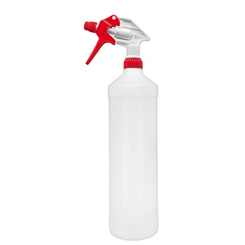 BIOHY Sprühflasche 1 Liter (Einzeln) | Chemiebeständiger Pumpsprüher für Reinigungsmittel, Öl und mehr | Pumpflaschen für Handwerk, Hobby, Kosmetik und Haushalt von BIOHY