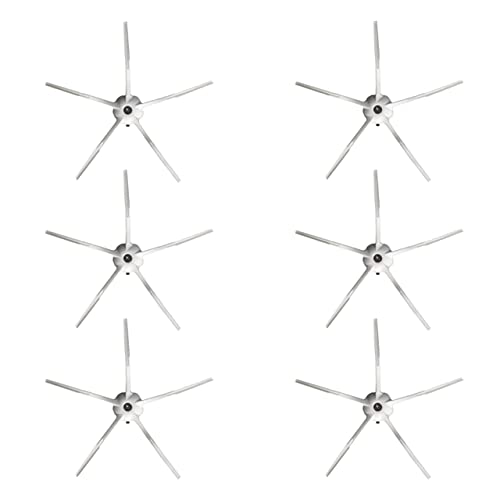BiOHY Seitenbürste kompatibel mit Roborock S7 Serie in weiß (6er-Set) | Wischroboter Zubehör | Bürste für Fliesen, Parkett & PVC | S7, S7+, S7 MaxV, S7 MaxV Plus, S7 MaxV Ultra | Ersatzteile von BIOHY
