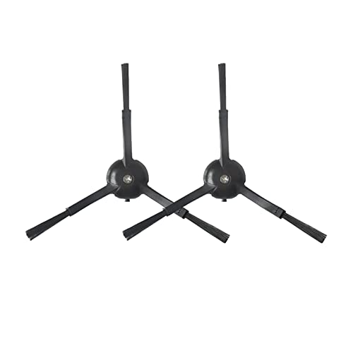BiOHY Seitenbürste kompatibel mit Roborock S5 & S6 in schwarz (2er-Set) | passend für S5, S50, S51, S55, S5 Max, S6 Pure & S6 MaxV | Wischroboter Zubehör | Bürste für Fliesen, Parkett, Laminat & PVC von BIOHY