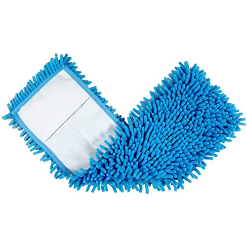 BiOHY Wischmopp 40 cm | Chenille Mopp | Microfasermopp blau (Einzeln) | Ideal für die Reinigung von empfindlichen und glatten Oberflächen von BIOHY