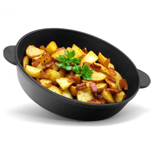 Gusseisen Schmorpfanne 28 cm BRIZOLL Pfanne Servierpfanne Bratpfanne Kasserolle Topf Bräter Bratentopf backofengeeignet induktion Backen Schmoren Braten von BIOL