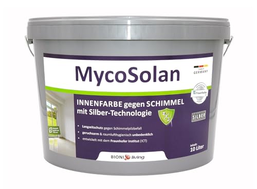 Bioni MycoSolan Innenfarbe gegen Schimmel mit Silber-System-Technologie (10 Liter) von Bioni