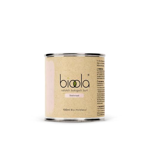 BIOOLA® colour - 100% natürlich-biologische Lasur für Kinderspielzeug sowie Holz und Möbel im Wohn- & Schlafbereich - vegan & plastikfrei - Steinrosé, 100 ml von BIOOLA