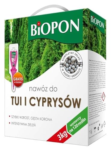 Dünger für Thuja und Zypressen 3kg NPK Koniferendünger Nadelbaumdünge von BIOPON