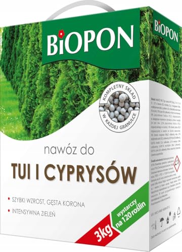 Dünger für Thuja und Zypressen 3kg NPK Koniferendünger Nadelbaumdünge von BIOPON