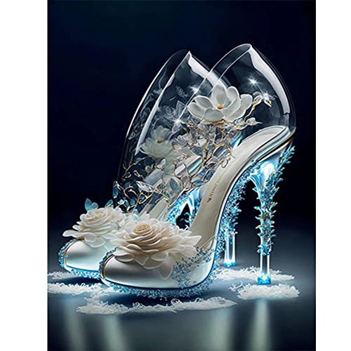 5D DIY Diamond Painting Full Drill Diamant Painting, Kristall High Heels Diamond Painting Bilder Set Stickerei Malerei Wanddeko 30x40cm von BIOSA