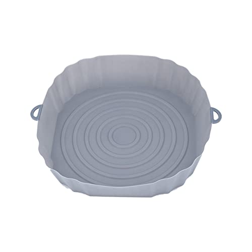 Air Fryer Silicone Pot Liners, Heißluftfritteuse Silikon Backblech, Universal Heißluftfritteuse Backen Zubehör Backform, Wiederverwendbar Antihaft Luftfritteuse Rundes Tablett von BIOSA