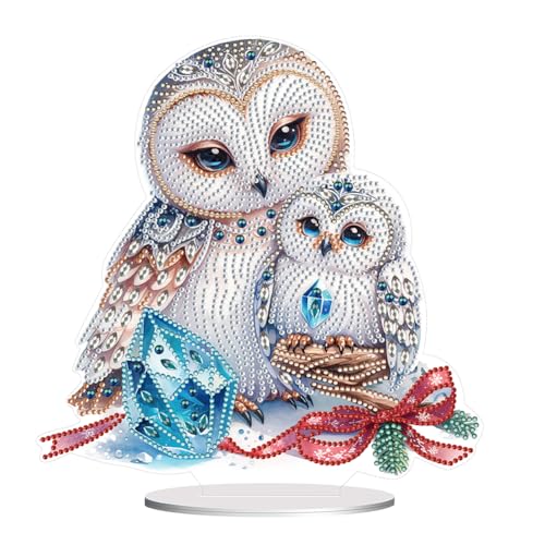 BIOSA 5D DIY Diamond Painting Eule Zeichen Desktop Set Deko, Acryl Tischplatte Eule Ornament Set Schlafzimmer Diamant Kunst Tischdekorationen Geschenke Deko BIOSA 5D DIY Diamond Painting Eule Zeichen Desktop Set Deko, Acryl Tischplatte Eule Ornament Set Schlafzimmer Diamant Kunst Tischdekorationen Geschenke Deko von BIOSA