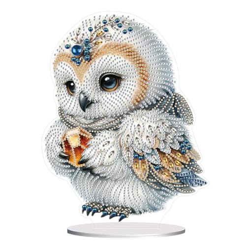 BIOSA 5D DIY Diamond Painting Eule Zeichen Desktop Set Deko, Acryl Tischplatte Eule Ornament Set Schlafzimmer Diamant Kunst Tischdekorationen Geschenke Deko BIOSA 5D DIY Diamond Painting Eule Zeichen Desktop Set Deko, Acryl Tischplatte Eule Ornament Set Schlafzimmer Diamant Kunst Tischdekorationen Geschenke Deko von BIOSA