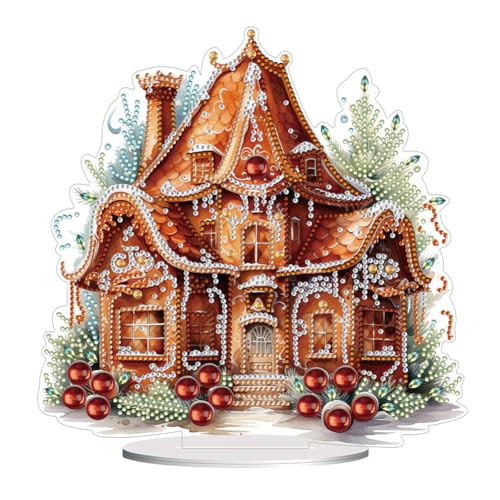 BIOSA 5D DIY Diamond Painting Weihnachts Desktop Set, Acryl Diamant Gemälde Schreibtisch Weihnachts Ornament Set, Erwachsene Tiere Diamant Malerei Bilder Set von BIOSA