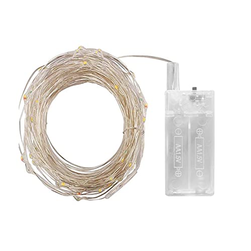 BIOSA Kupferdraht-Lichterkette, batteriebetrieben, dekorative LED-Lichter, PVC, IP42, wasserdicht, for Hochzeit, Weihnachten, Girlande, Party-Dekoration von BIOSA