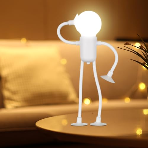 BIOSA Lustiger Sportler Nachtlicht, DIY Changeable Shape Night Light mit Saugnapf, LED Nachtlicht Kinder, Süße Nachttischlampe, Kreative Lampe Tischlampe for Schlafzimmer, Wohnzimmer von BIOSA