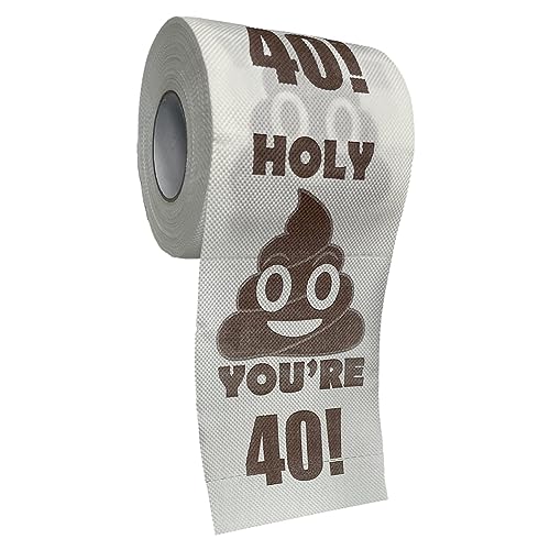 BIOSA Poop bedruckte Toilettenpapierrolle zum 30. Geburtstag, Dekorationen, Toilettenpapier, „Heilig, Sie sind 30“, bedrucktes Toilettenpapier, Geburtstagsgeschenke for Frauen und Männer, Pa von BIOSA