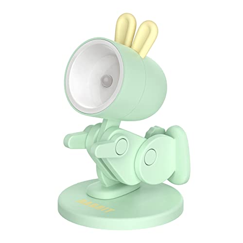 Mini Nachtlicht, Kreative LED Hase| Dinosaurier Nachtlicht, Cute Cartoon Faltbare Schreibtischlampe mit Handyhalterung, Kawaii Raumdekor Nachttischlampe von BIOSA