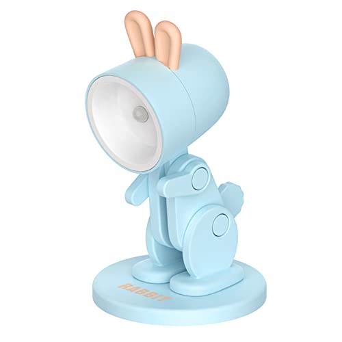 Mini Nachtlicht, Kreative LED Hase| Dinosaurier Nachtlicht, Cute Cartoon Faltbare Schreibtischlampe mit Handyhalterung, Kawaii Raumdekor Nachttischlampe von BIOSA