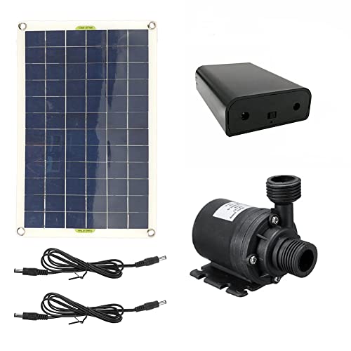 Mini Solar Wasserpumpe mit Motor, 50w 800L/H Solar Teichpumpe Aquariumpumpe Set, Ultra Leise Gartenpumpe for Garten, Teich, Springbrunnen, Aquarium von BIOSA