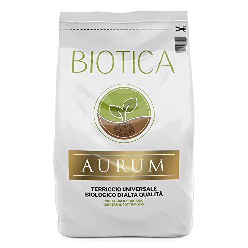 BIOTICA Aurum Natürliche Blumenerde - 20 Liter - Gedüngt mit Wurmhumus Universalerde Erde von BIOTICA