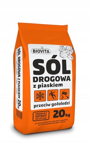 BIOVITA Auftausalz mit Sand 20kg – Streusalz für Eisflächen und Gehwege von BIOVITA decorative stones & garden minerals