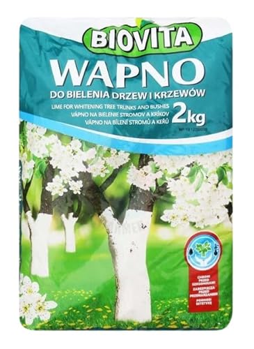 Weißanstrich Obstbäume Baumanstrich Baum Pflege Frostschutz Gartenkalk 2kg von BIOVITA